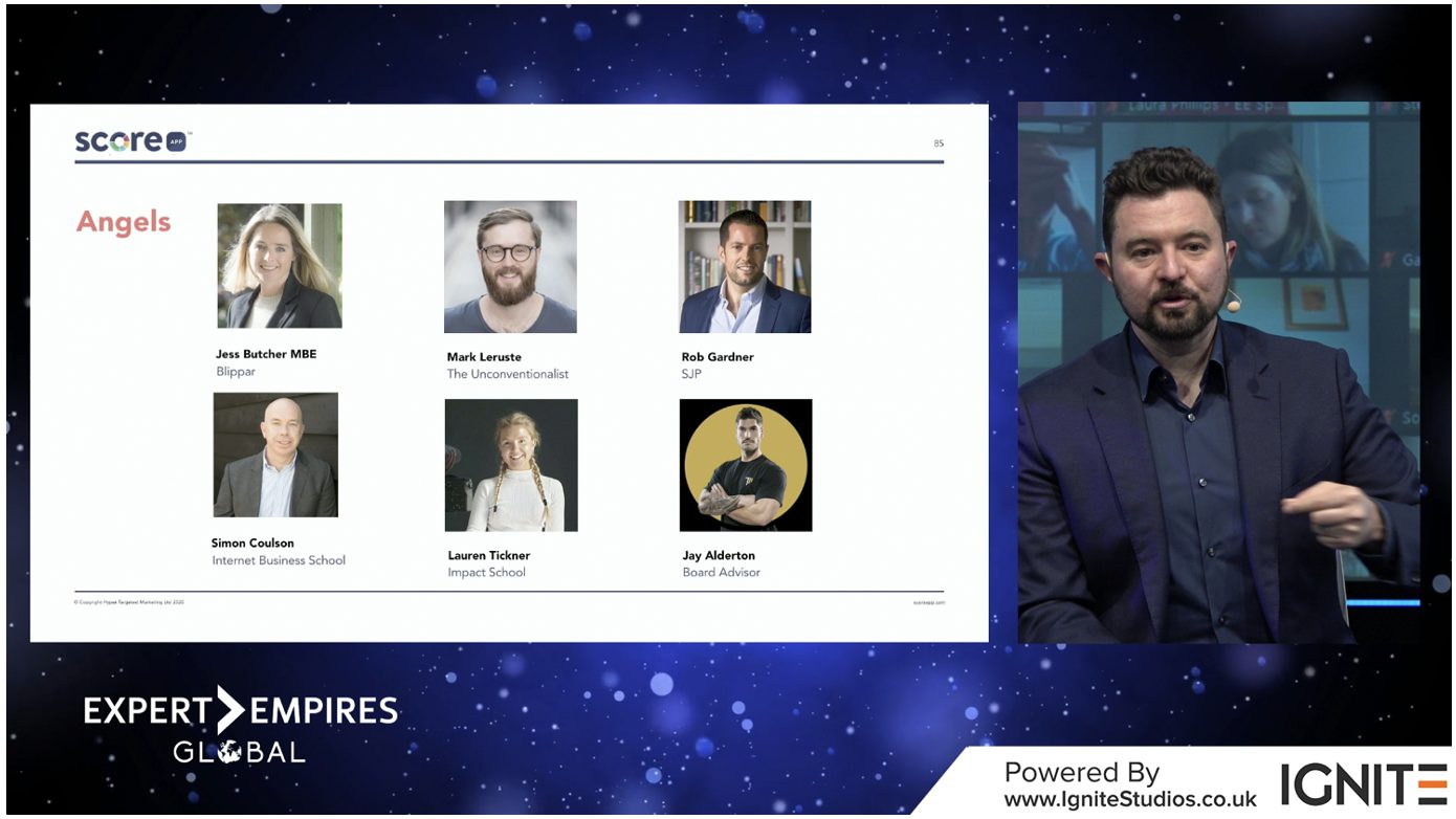 A presenter’s live stream with his slides and remote audience, produced by IGNITE